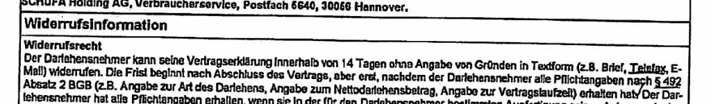 Fehlerhafte Widerrufsinformation aus Urteil des Europäischen Gerichtshofs vom 26.03.2020 in der Rechtssache C-66/19